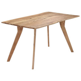 Berkfield Dining Table 140x80x76 cm Solid Acacia Wood