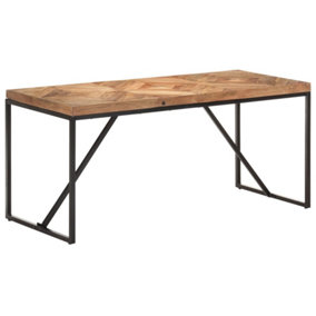 Berkfield Dining Table 160x70x76 cm Solid Acacia and Mango Wood