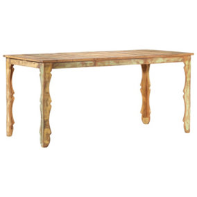 Berkfield Dining Table 160x80x76 cm Solid Reclaimed Wood