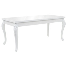 Berkfield Dining Table 179x89x81 cm High Gloss White