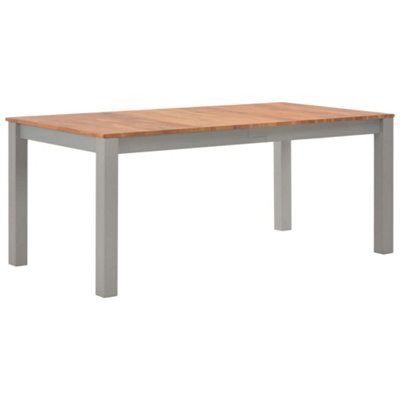 Berkfield Dining Table 180x90x74 cm Solid Oak Wood
