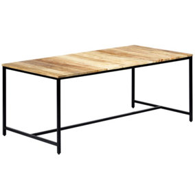 Berkfield Dining Table 180x90x75 cm Solid Rough Mango Wood