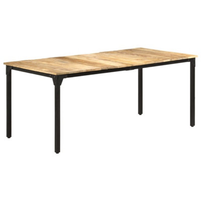 Berkfield Dining Table 180x90x76 cm Rough Mango Wood