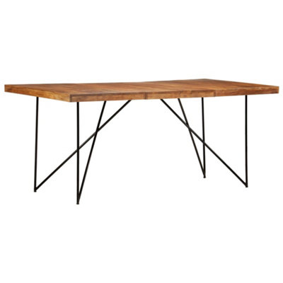 Berkfield Dining Table 180x90x76 cm Solid Acacia Wood