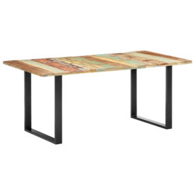 Berkfield Dining Table 180x90x76 cm Solid Reclaimed Wood