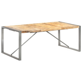 Berkfield Dining Table 200x100x75 cm Solid Rough Mango Wood