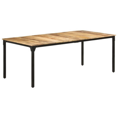 Berkfield Dining Table 200x100x76 cm Rough Mango Wood