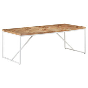 Berkfield Dining Table 200x90x76 cm Solid Acacia and Mango Wood