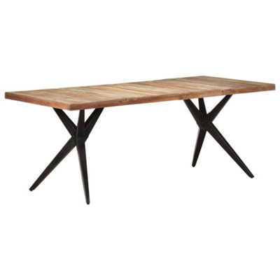 Berkfield Dining Table 200x90x76 cm Solid Reclaimed Wood
