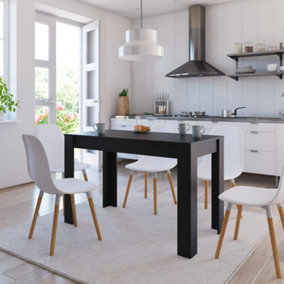 Berkfield Dining Table Black 120x60x76 cm Engineered Wood