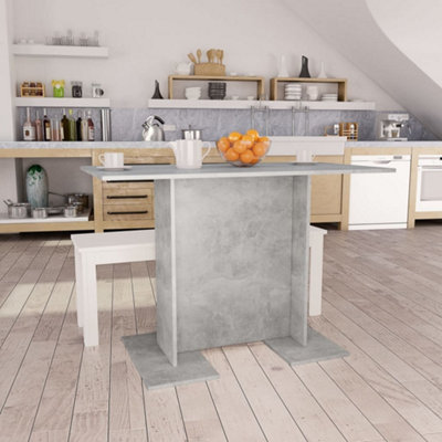 Berkfield Dining Table Concrete Grey 110x60x75 cm Engineered Wood