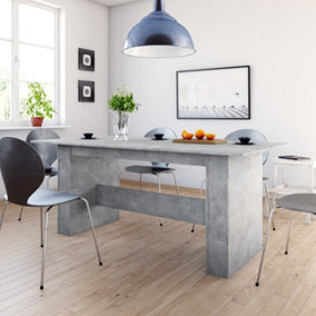 Berkfield Dining Table Concrete Grey 180x90x76 cm Engineered Wood