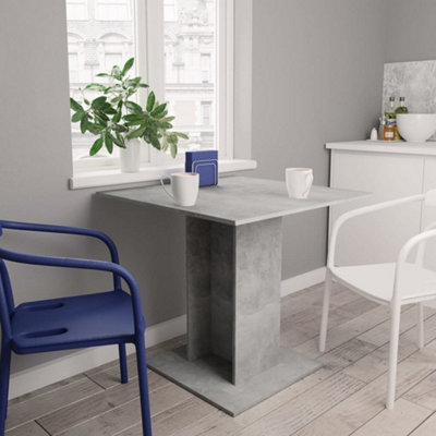 Berkfield Dining Table Concrete Grey 80x80x75 cm Engineered Wood