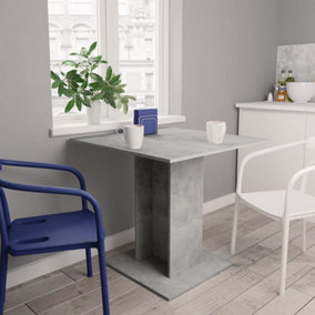 Berkfield Dining Table Concrete Grey 80x80x75 cm Engineered Wood