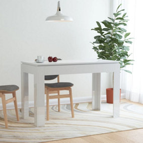 Berkfield Dining Table High Gloss White 120x60x76 cm Engineered Wood