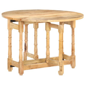 Berkfield Dining Table Round 110x76 cm Solid Mango Wood