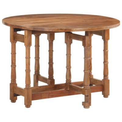 Berkfield Dining Table Round 110x76 cm Solid Mango Wood