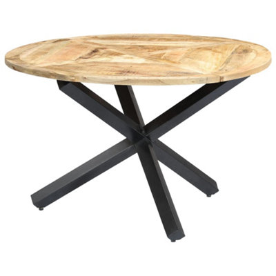 Berkfield Dining Table Round 120x76 cm Solid Mango Wood