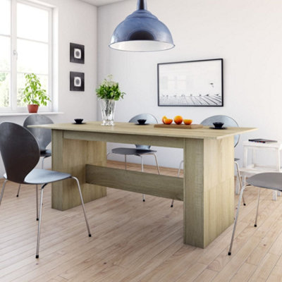 Berkfield Dining Table Sonoma Oak 180x90x76 cm Engineered Wood