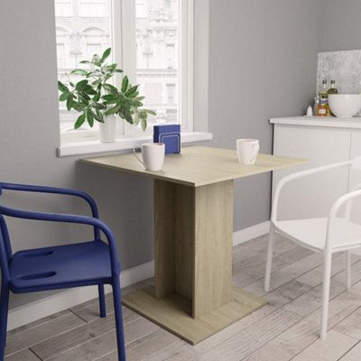 Berkfield Dining Table Sonoma Oak 80x80x75 cm Engineered Wood