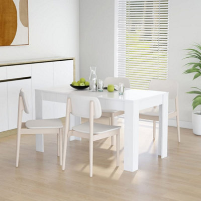 Berkfield Dining Table White 140x74.5x76 cm Engineered Wood