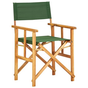 Berkfield Director's Chair Solid Acacia Wood Green