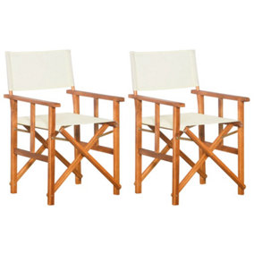 Berkfield Director's Chairs 2 pcs Solid Acacia Wood