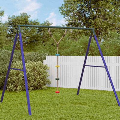 Berkfield Disc Rope Swing for Kids with 4 Treads Multicolour
