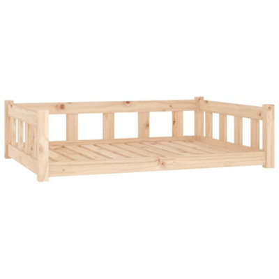 Berkfield Dog Bed 105.5x75.5x28 cm Solid Wood Pine