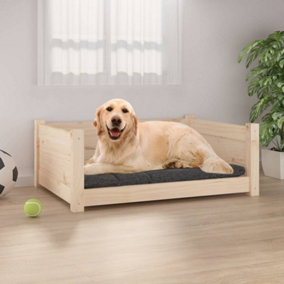 Berkfield Dog Bed 75.5x55.5x28 cm Solid Pine Wood