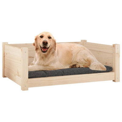 Berkfield Dog Bed 75.5x55.5x28 cm Solid Pine Wood DIY at B Q