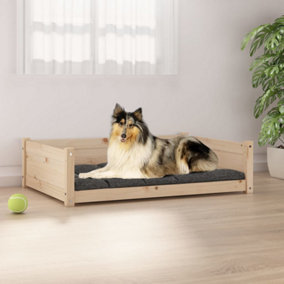 Berkfield Dog Bed 95.5x65.5x28 cm Solid Pine Wood