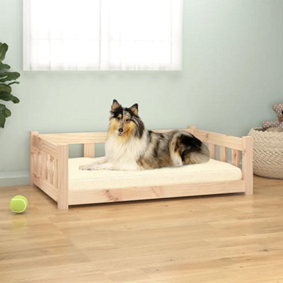 Berkfield Dog Bed 95.5x65.5x28 cm Solid Wood Pine Price Comparisons | Compare The Build