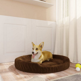 Berkfield Dog Bed Brown 70x55x23 cm Plush