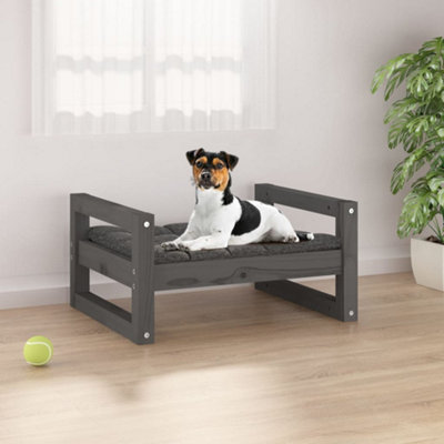 Berkfield Dog Bed Grey 55.5x45.5x28 cm Solid Pine Wood Price Comparisons | Compare The Build