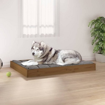 Berkfield Dog Bed Honey Brown 101.5x74x9 cm Solid Wood Pine Price Comparisons | Compare The Build
