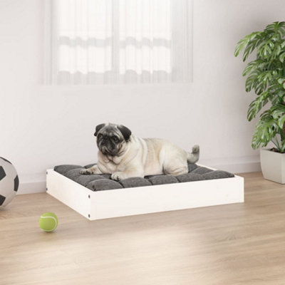 Berkfield Dog Bed White 61.5x49x9 cm Solid Wood Pine Price Comparisons | Compare The Build