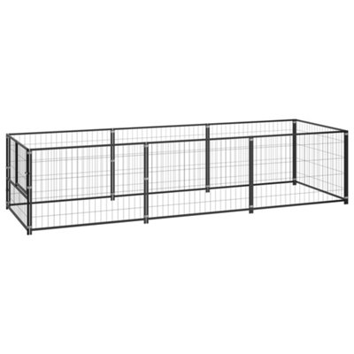 Berkfield Dog Kennel Black 3 m2 Steel Price Comparisons | Compare The Build