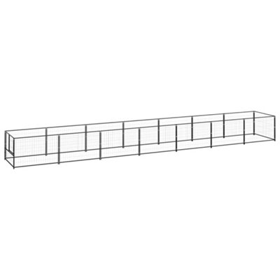 Berkfield Dog Kennel Black 7 m2 Steel Price Comparisons | Compare The Build