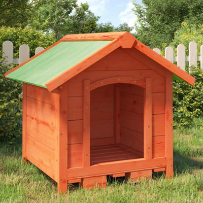 Berkfield Dog Kennel Brown 65x65x61.5 cm Solid Wood Pine Price Comparisons | Compare The Build
