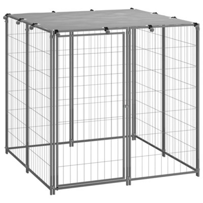 Berkfield Dog Kennel Silver 110x110x110 cm Steel Price Comparisons | Compare The Build
