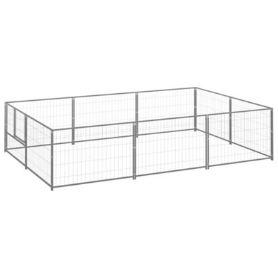 Berkfield Dog Kennel Silver 6 m2 Steel Price Comparisons | Compare The Build