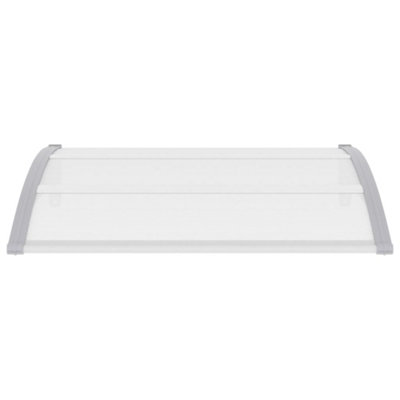 Berkfield Door Canopy Grey and Transparent 120x80 cm PC