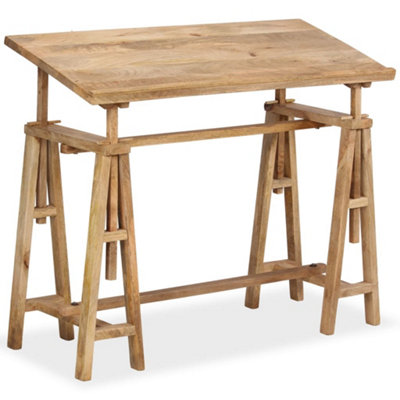 Berkfield Drafting Table Solid Mango Wood 116x50x76 cm