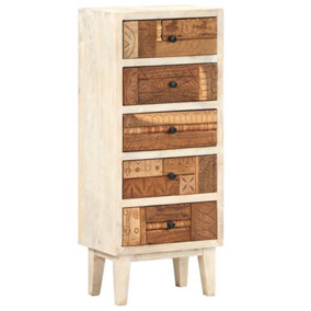 Berkfield Drawer Cabinet 45x30x105 cm Solid Reclaimed Wood
