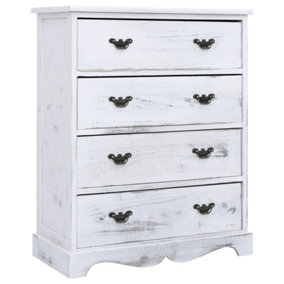 Berkfield Drawer Cabinet White 60x30x75 cm Wood