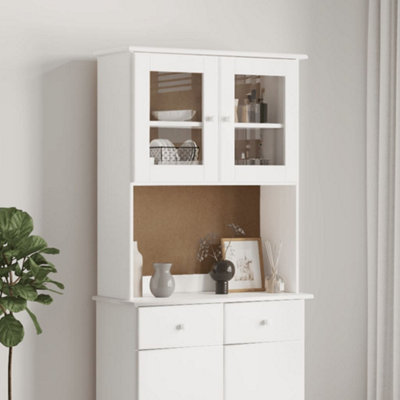 Berkfield Dresser Top ALTA White 77x30x92 cm Solid Wood Pine | DIY at B&Q