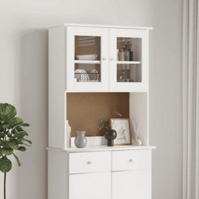 Berkfield Dresser Top ALTA White 77x30x92 cm Solid Wood Pine