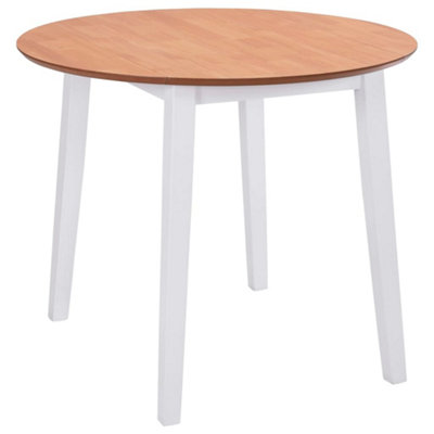 Berkfield Drop-leaf Dining Table Round MDF White | DIY at B&Q