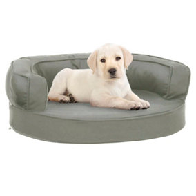 Berkfield Ergonomic Dog Bed Mattress 60x42 cm Linen Look Grey